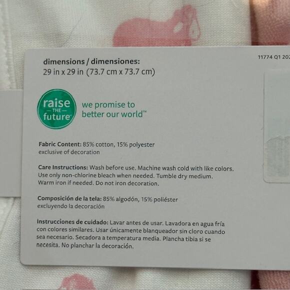 Carter's Just One You Baby Girls Pink Lamb Bath Towels - hooded & bath - Picture 7 of 8